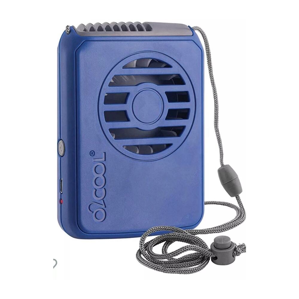 O2Cool Portable Mini Neck Fan 3 Speed USB Rechargeable 4 Blue, 2 Gray or Purple